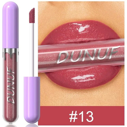 1pc Metallic Liquid Lipstick Long Lasting Glitter Lip Glaze Waterproof Moisturize Brown Lip Tint Shiny Shimmer Lipgloss Makeup