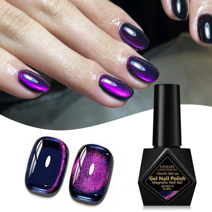 10ml Coloured Stone Magnetic Gel Nail Polish Glitter Semi Permanant Soak Off UV LED Gel Varnish For Manicure DIY Nail Supplies