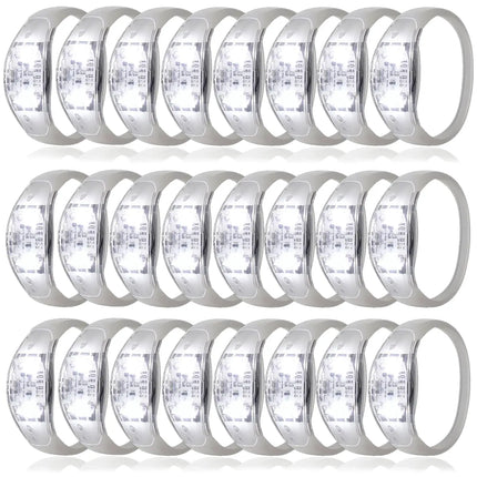 12-240Pcs LED Glow Bracelets Sound Activated Light Up Bracelets for Adults & Kids with Flashing LED Strobe for Night Events
