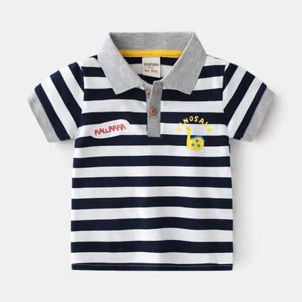 Children's Collar T-shirt 2025 New Boys' Polo Shirt Short Sleeve T-shirt Baby Korean Edition Summer Top One Piece Hair Collectio