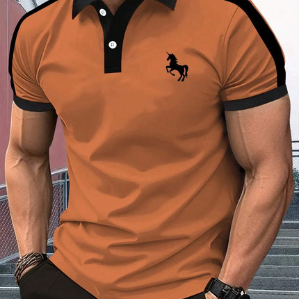 The new men's short-sleeved POLO shirt for summer 2025 is casual, fashionable, soft and breathable, with 3D pattern printing.