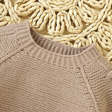 Baby Sweater Rompers Solid Color Knitted Toddler Long Sleeve Jumpsuit for Newborn Infant Cute Clothes