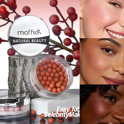 Matte Natural Temperature Change Powder Blusher, Lip And Cheek Dual-Use, Durable Natural Powder Blusher Cream