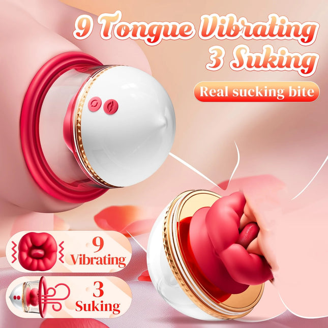 Portable Breast Sucking Massager with Lick Suction Clitoris Bite Vibrator Women Pleasure Sexual Toy for Female Sexual Wellbeing