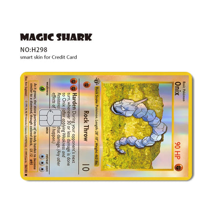 Pokemons Staryu Riolu Toterra Salamence Giratina Alakazam Glefairy Laser Holographic Credit Debit Card Sticker Film Skin Cover