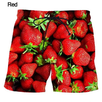 Hawaiian Men Beach Shorts 3D Print Fruit Graphic Sport Shorts Holiday  New Design Short Pants Personality Men Clothing