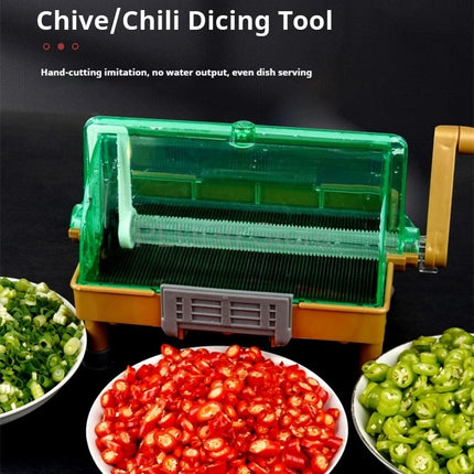Manual Food Chopper for Chili Green Onion Coriander Garlic  Hand Crank Design Efficient Kitchen Tool