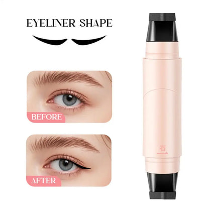 Rotating Eyeliners Stamp Pen Waterproof Sweat-Resistant One-Touch Application Liquid Eyeliners Smudge-Proof Daily Makeup