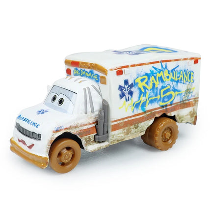Original Disney Pixar Cars 3 Anime Figure School Bus Cartoon Model Car 1:55 Metal Die Casting Alloy Car Kids Toys Birthday Gifts