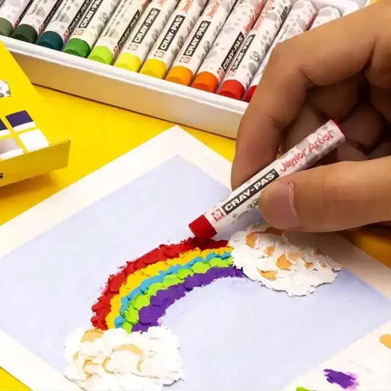 SAKURA Cray-Pas Artist Soft Oil Pastels for Kids Artists Oil Pastel Stick Painting Junior Children's Washable Drawing Crayons