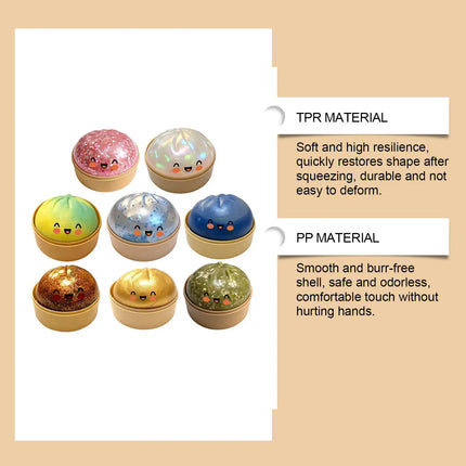 Colorful Dumpling Squishy Gifts Ornament Slow Rebound Soft Pinch Baozi Desk Accessiories Antistress Fidget Toy Dumpling Squishy