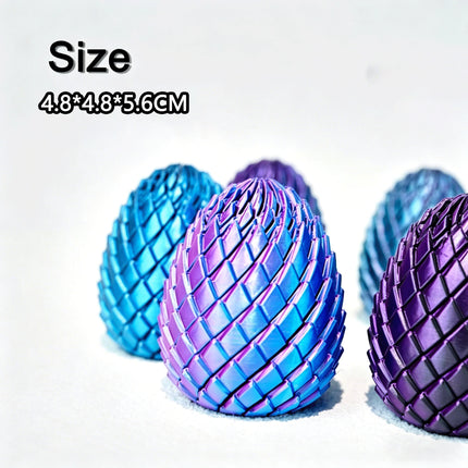 3D Printed Dragon Egg Sensory Fidget Toy Transformable Anti-Anxiety Stress Relief Decompression Toy for Teens Adults Office