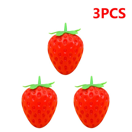 2026 Strawberry Squishies Toys Fruit Sensory Balls Simulation Strawberry Fruit Squeeze Toys for Kids Adults Autism Birthday Gift