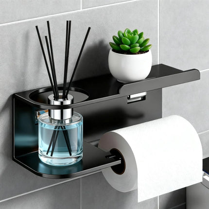 Wall Mounted Tissue Holder Without Drilling, Widened Storage Space, Smooth Pull-out and Not Easy To Slip Off