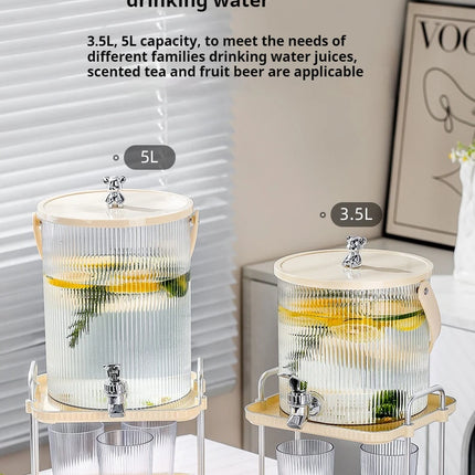 New luxury cold water bottle kettle with faucet Japanese large-capacity household fruit tea drinks cold water bucket picnic set