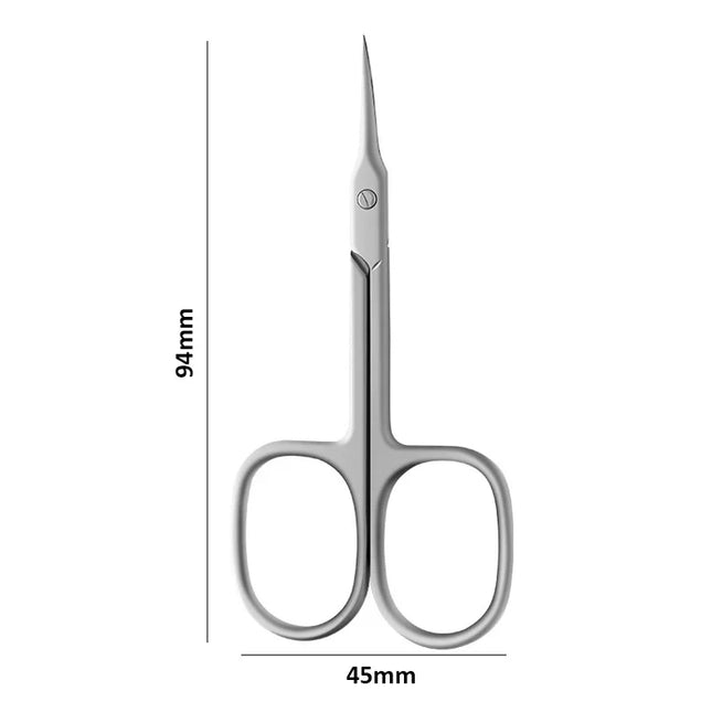 Stainless Steel Curved Tip Thin Blade Cuticle Scissors Nail Clippers Trimmer Manicure Tools Eyebrow Tools Dead Skin Remover