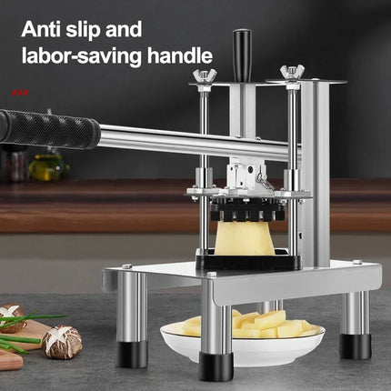 Manual Fries Machine Commercial Vegetable Fruit Meat Chopper Dicer Cutting Machine Stainless Steel Potato Cutter Vertical Dicer