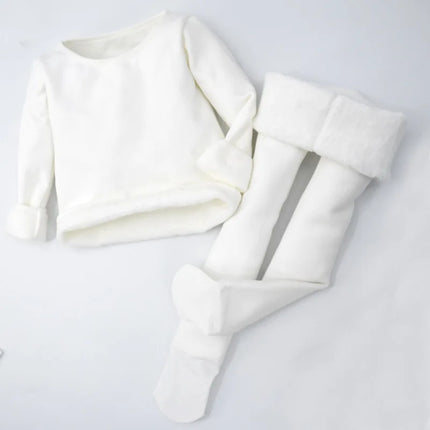 Kids Thermal Underwear Set Winter Fleece Thick Leggings Dance Costume Girls Long Johns Children Underwear 10 12 Y Kids Clothes