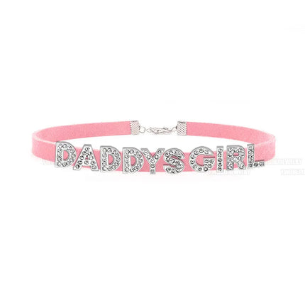 Sexy Gothic DADDYS GIRL Letters Choker Necklace Women DIY Custom Name Collar Chocker Jewelry Necklaces Customized Products Gift