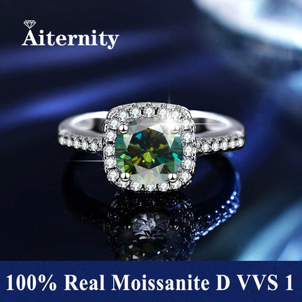 100% Real Moissanite Ring D VVS1 Pass Diamond Test Pen Adjustable Size S925 Sliver GRA Certificate Wedding Rings for Women