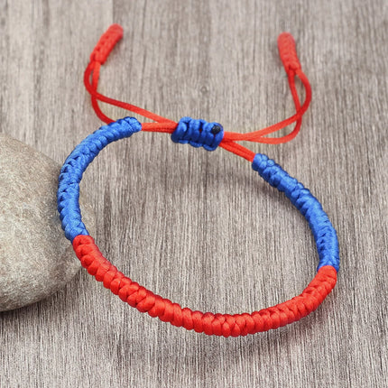 Handmade Countries Flag Color Bracelet Green White Red Rope Italy Mexico Ireland Bangles Adjustable Size Bracelets Couple Gift