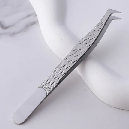 Professional Eyelash Tweezers for Lash Extension, Stainless Steel High Precision Eyelash Extension Eyebrow Tweezers