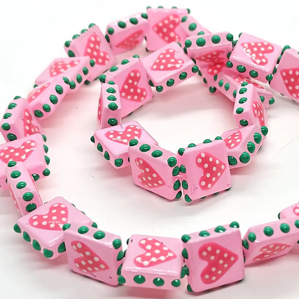 4pcs/8pcs16mm Full-hearted Color-matched Lampwork Glass Bead DIY for Jewelry Making Bracelets Earrings Necklace Gifts Accessorie