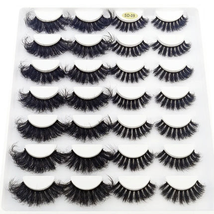 HBZGTLAD 14 Pairs Eyelashes 25mm Faux Mink Eyelashes Long Lasting Fluffy Mink Lashes Dramatic Volume lashes Extension Thick Long