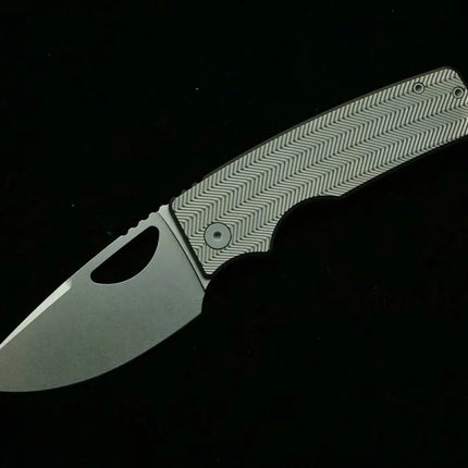 LEMIFSHE 3.5" OZ Rosie XL Real Titanium Alloy Handle 154CM Blade Folding Knife Outdoor Camping Hunting Survival EDC Tool