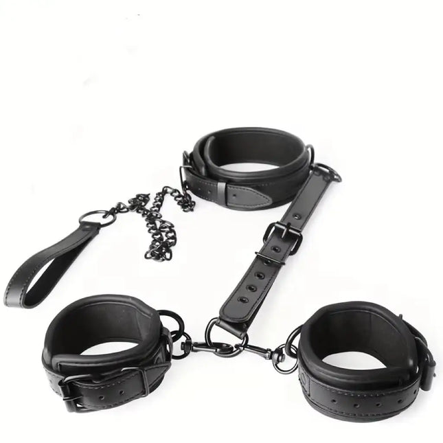 Sex Toys For Woman BDSM Sex Bondage Set Erotic Adults Toys Handcuffs Ankle Cuffs Collar Sex Toy Kit Adults Games Sex Products