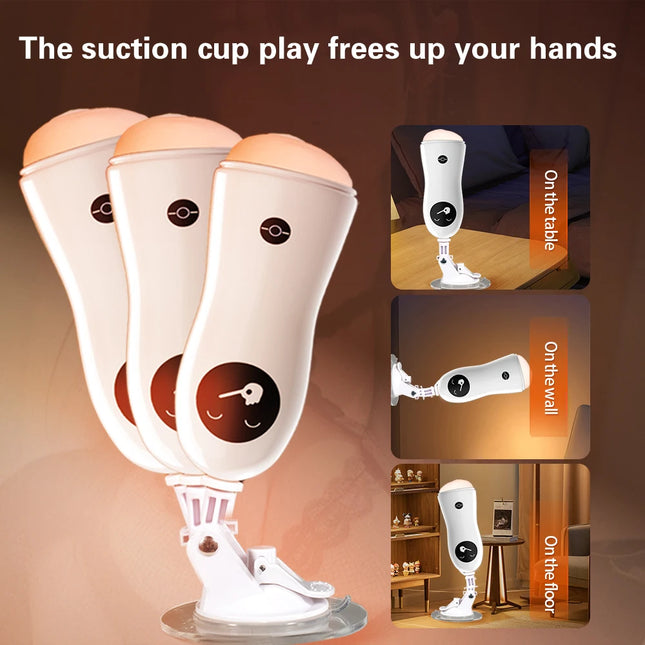 Men's Masturbation Cup Penis Trainer Male Manual Masturbator Hands-Free Suction Cup 3D Simulation Pocket Pussy Sex Toy For Men