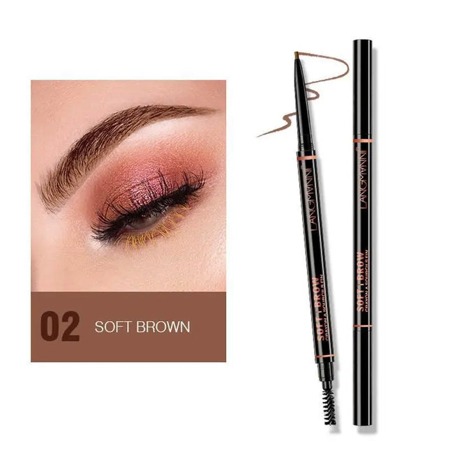 Waterproof Eyebrow Pencil Automatic Rotation Double Head Microblading Eyebrow Pencil Natural Brow Enhancer Cosmetic Products