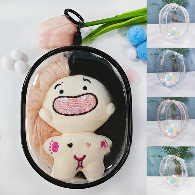 2023 Plush Doll Storage Pouch Transparent Mystery Box Storage Fashion Thicken Keychain Bag Classic Cute Doll Bag Keychain Wallet