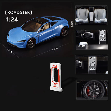 1:24 Model X Model Y Model 3 Alloy Die Cast Toy Car Model Sound and Light Children's Toy Collectibles Birthday gifts