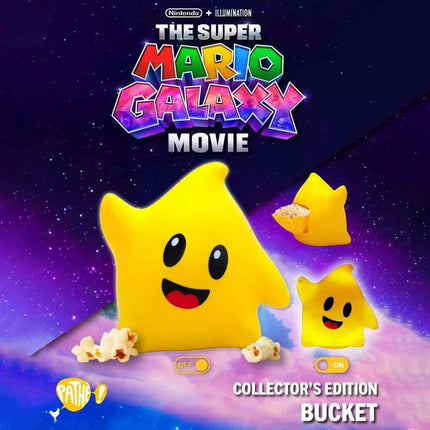 Official Nintendo Yoshi Popcorn Bucket The Super Mario Galaxy Movie Light Up Luma Style Multi Functional Drink Cup For  Fans