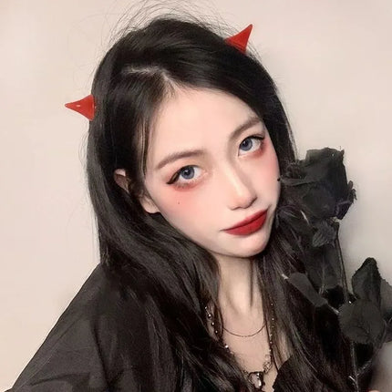 Halloween Hair Accessories Clip 1 Pair Sexy Small Demon Horn Hairpins Gothic Festival Party Cosplay Costume Pin Lolita Hairpins