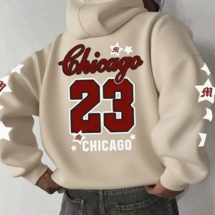 European and American new men's autumn training letter print soft and comfortable hooded sweatshirt outdoor sports top