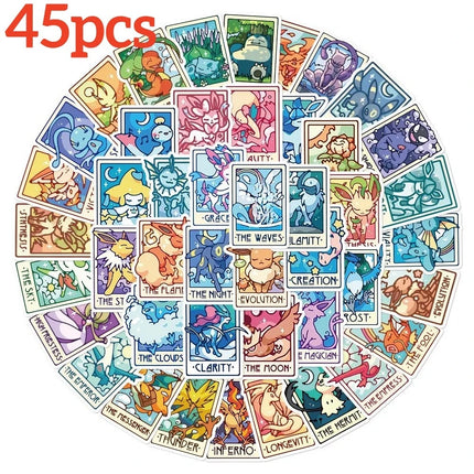 45/90PCS Cute Pokémon Anime Cartoon Stickers Car Guitar Motorcycle Luggage Suitcase DIY Classic Toy Funny Decal Kid Sticker