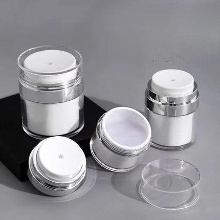 15/30/50ml Cosmetics Empty Airless Pump Jar Refillable Acrylic Cream Vacuum Bottle Portable Size Container of Makeup for Lotion