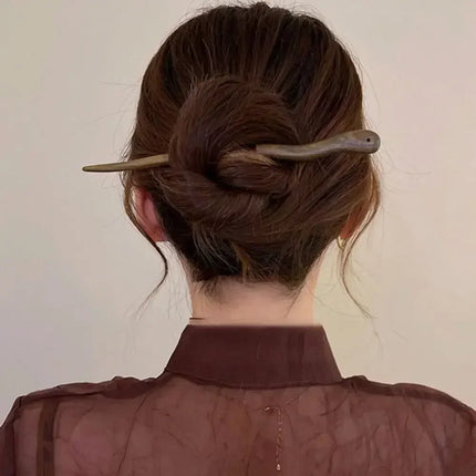 Vintage Wood Hair Sticks for Women 집게핀 Hair Accessories Chinese Style Hairwear Hairpins Jewelry Украшения Для Волос 비녀