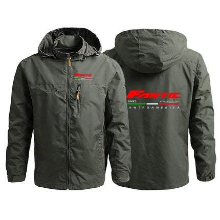 Men's Fantic Motor Logo Print 2026 Spring And Autumn Double-layer Zipper Hoodie Fashionable Jacket Mew Sports Coat Jacket