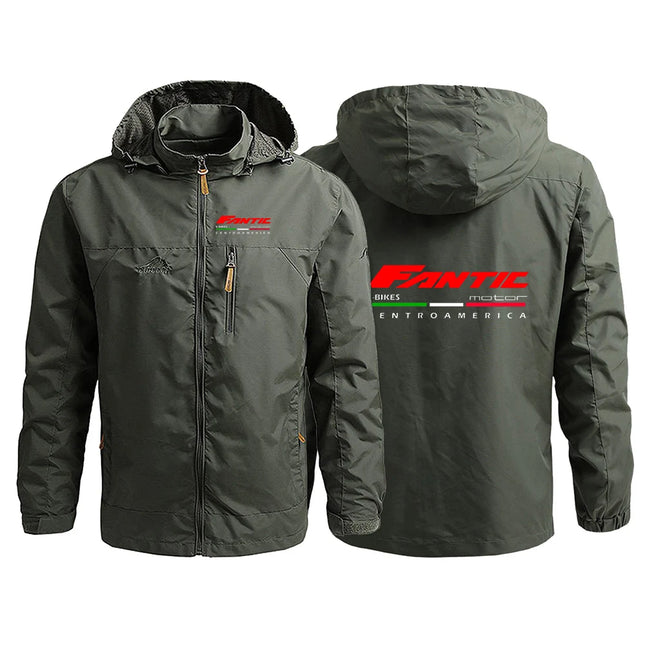 Men's Fantic Motor Logo Print 2026 Spring And Autumn Double-layer Zipper Hoodie Fashionable Jacket Mew Sports Coat Jacket