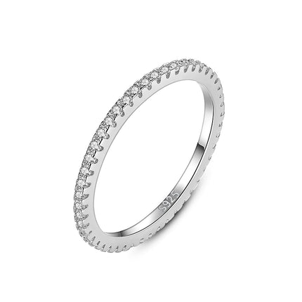 Original 925 Sterling Silver Ring Love Heart Wishbone Moon Sun Rings Crystal Rose Gold For Women Wedding Gift Luxury Jewelry