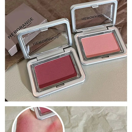 HERORANGE Atmospheric Single-color Blush Is Waterproof, Sweat-proof, Non-fading and Long-lasting. Five Colors Are Available.