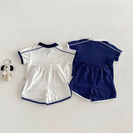 MILANCEL New Summer Kids Polo Shirt 9M-5T Color Blocking Boys Sweatshirt Loose Korean Version Girls T-shirt Children Clothes Top