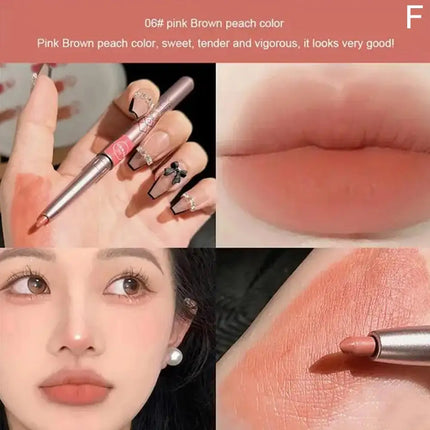 Matte lipliner Long-lasting Automatic Lip Liner Lipstick Lip Pencil Line Pen Beauty Waterproof Moisturizing