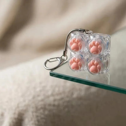 Fingertip Decompression Toy Keys Silicone Soft Cat Paws Keychain Key Ring Mobile phone Pendant Accessories Keyboard Tapping