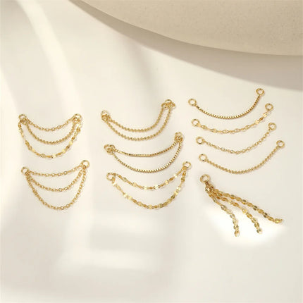 CANNER 1PC 925 Sterling Silver Chain Tassel Piercing Earrings Chain Charm Accessories For Woman Shiny Earring Fine Jewelry Gift