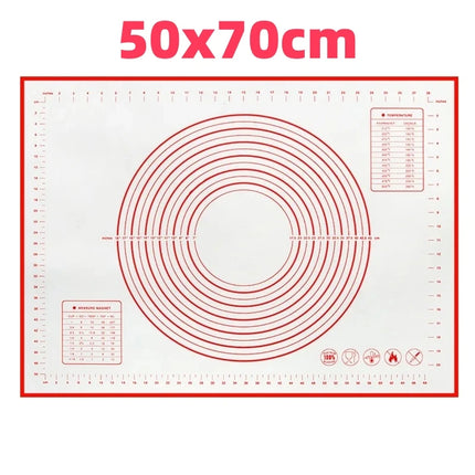 Silicone Baking Mat Kneading Pad Dough Mat Pizza Cake Dough Maker Kitchen Cooking Grill Non-Stick Gadgets Bakeware Pastry Mat
