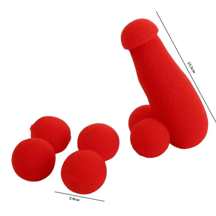 Red Sponge Balls Magic Trick Sponge Magic Prop Funny Gadgets Small Sponge Brother Performing Gimmick Magic Red Sponge